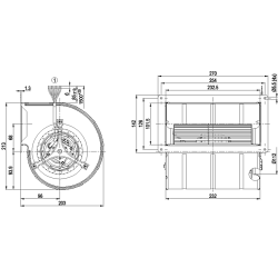 Д2Д133-ДБ40-03 АЦ центрифугални вентилатор 400/400/400/400В 195/105/240/115В | ДАЦПОЛ Пољска