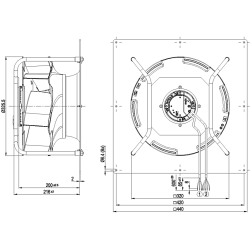 Ventilador radial EC K3G310-RB01-03 230 V 150 W | DACPOL Polonia
