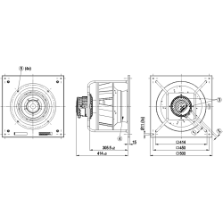 K3G355-PT12-W1 EC-Radialventilator 400V 1300W | DACPOL Polen