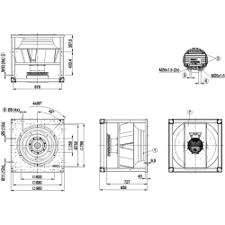 K3G800-PV13-01 EC радиален вентилатор 400V 7950W | DACPOL Полша