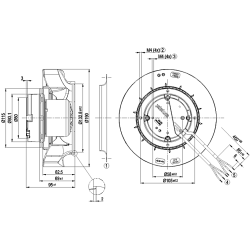 R1G190-RF04-01 EC радиальный вентилятор 230 В 100 Вт | DACPOL Польша