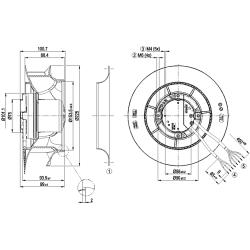 R3G225-RE07-22 EC radiální ventilátor 230V 170W | DACPOL Polsko