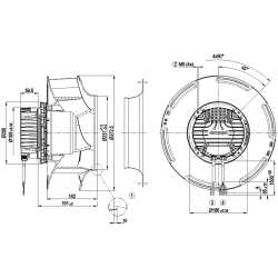 Радиальный вентилятор EC R3G355-RJ85-S1 110 В 880 Вт | DACPOL Польша