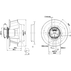 Ventilateur radial EC R3G630-PC04-L1 400 V 5 250 W | DACPOL Pologne