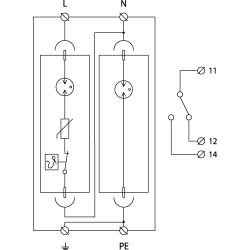 FLP-EV12,5-VBH/1S+1 - Ogranicznik przepięć