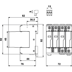 FLP-EV12,5-VBH/3S+1 - Ogranicznik przepięć