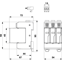SLP-PV1500 V/Y S - Ограничител на пренапрежение (SPD) | DACPOL Полша