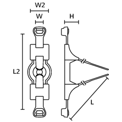 Zweiteilige Kopfbänder X120RDHDM6 156-01096