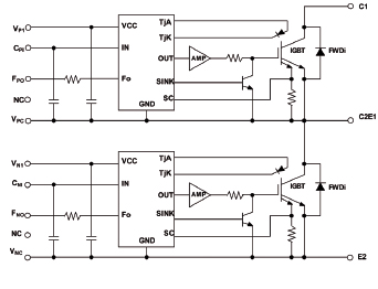 6th generation of IPM modules - FULL GATE V1 series scheme