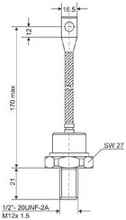 DIODY PROSTOWNICZE - IR - obudowa DO-205AC (DO-30)