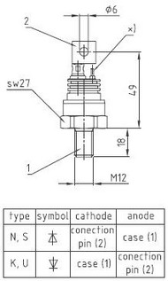 Obudowy diod firmy EUPEC DSW27.1