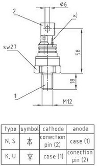 Obudowy diod firmy EUPEC DSW27.2