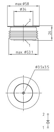 Obudowy diod firmy EUPEC D58.26K