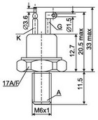 Tyrystor lamina T42, S42