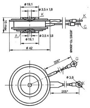 Tyrystor Lamina T63,F63