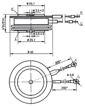 Tyrystor Lamina T75, F75