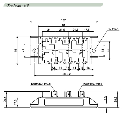 3 GENERACJA MODUŁÓW IGBT - SERIA H obudowa h4