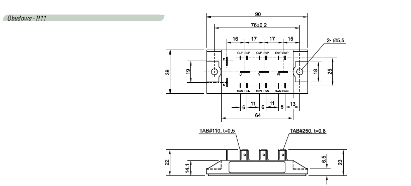 3 GENERACJA MODUŁÓW IGBT - SERIA H obudowa h10