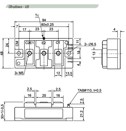 3 GENERACJA MODUŁÓW IGBT - SERIA U obudowa U8