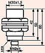 Dwuprzewodowe czujniki indukcyjne (TIDC ,DC, 2 PRZEWODY) M30x1,5