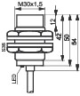 Dwuprzewodowe czujniki indukcyjne (TIDC ,DC, 2 PRZEWODY) M30x1,5