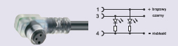 MINIATUROWE ZŁĄCZA OKRĄGŁE M8x1 RKMWV/LED A 3-06