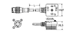 KABEL MINIATUROWY 3 STYKOWY wtyk zaworowy