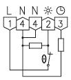 Termostat bimetalowy naścienny super płaski MODEL BERLIN RTBSB-201.002 schemat podłączeniowy