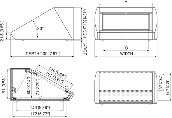 Unidesk Obudowa pulpitowa/sterownicza wymiary