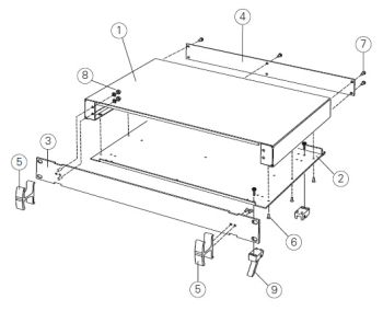 Versamet - kaseta – sub rack 19” zestaw