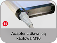 adapter z dławnicą kablową M16