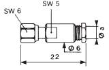 Złącza z zamknięciem gwintowym, seria SMC r112 005 000 W