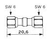 Złącza z zamknięciem gwintowym, seria SMC R 112 704 000 W