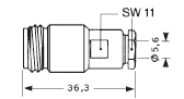 Złącza koncentryczne, seria N 50 Ω R 161 206 000 W