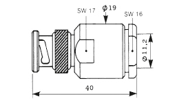 Złącza koncentryczne standardowe, seria BNC 75 Ω R 142 018 000 W