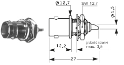 Złącza koncentryczne standardowe, seria BNC 50 Ω R 141 557 000 W