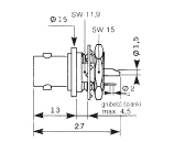 Złącza koncentryczne standardowe, seria BNC 50 Ω R 141 572 000 W
