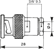 Złącza koncentryczne standardowe, seria BNC 50 Ω R 141 007 000 W