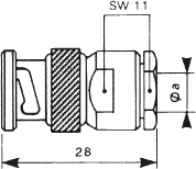 Złącza koncentryczne standardowe, seria BNC 50 Ω R 141 010 000 W