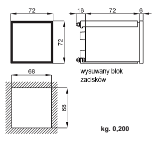 Analizatory parametrów sieci trójfazowej QUBO wymiary