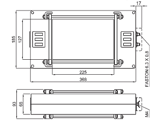 Przekładnik prądowy TAT225 na szynę 225x127mm wymiary