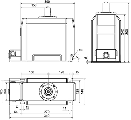 UGECAK..D1 – Medium Voltage Insulated Voltage Transformer - dimensions