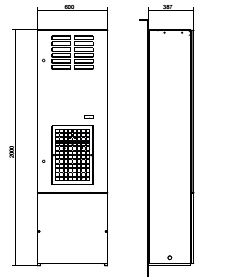 Wymiary klimatyzatora typu EGO60