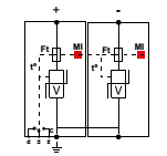 Ograniczniki przepięć DC typu 2 (C)DS50PVS-500 schemat