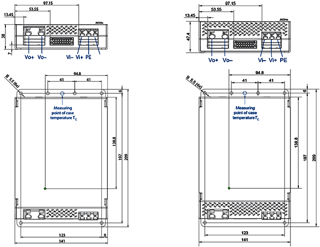 Przetwornice DC/DC w obudowie eurokaseta - RCM500, RCM1000