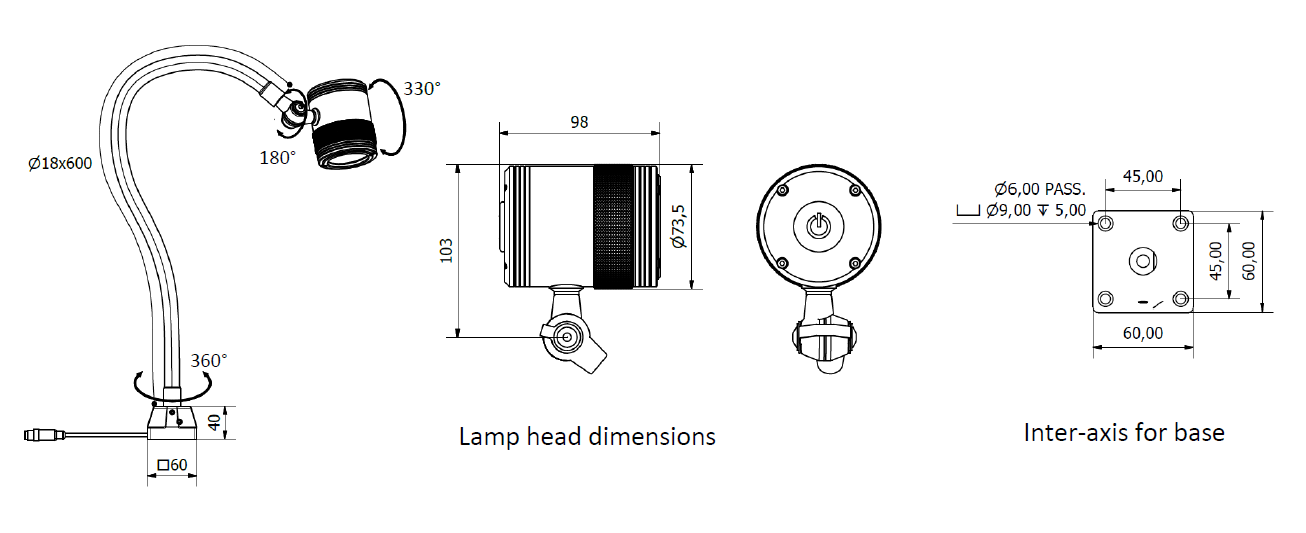 wymiary lampy led