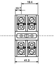 PODSTAWY DO BEZPIECZNIKOW 10,3 X 38MM - SERII BM wymiary BM6032SQ