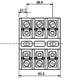 PODSTAWY DO BEZPIECZNIKOW 10,3 X 38MM - SERII BM wymiary  BM6033SQ