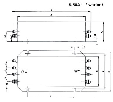 FILTRY TRÓJFAZOWE SERIA F.LL.D3 ***A.AN/HN*1 Casing R