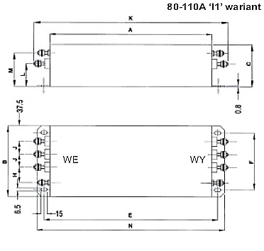 FILTRY TRÓJFAZOWE SERIA F.LL.D3 ***A.AN/HN*1 Casing T